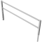 Access barriers | with triangular lock | swing-back | with top and quarter-bent bar | hot-dip galvanized | total width: 3000 mm